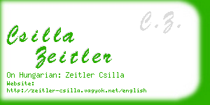 csilla zeitler business card